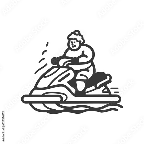 Person riding a jet ski on a wave