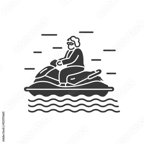 Person Riding a Jet Ski on Water