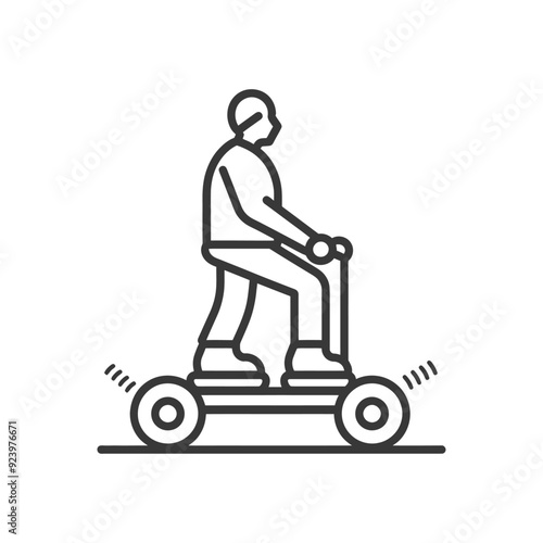 Person Riding a Self Balancing Electric Scooter