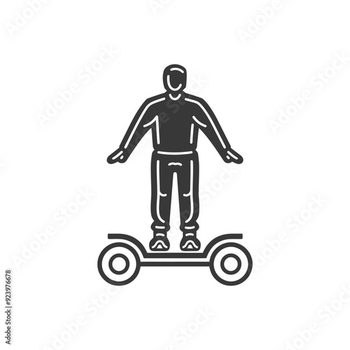 Person Riding a Self Balancing Electric Scooter