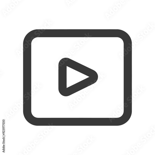 Free Download Play Button Icon Inside a Square - GFXLoad