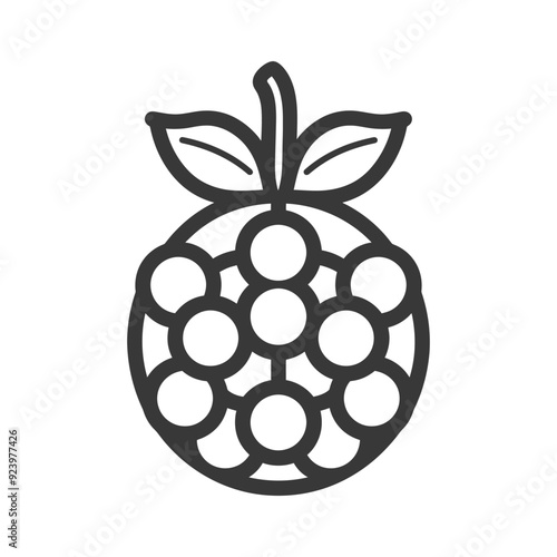 Raspberry Pi Logo with Circular Arrangement of Circles and Leaves