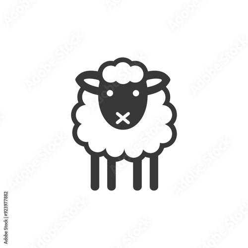 Sheep with an X over its Mouth, Silenced and Restrained