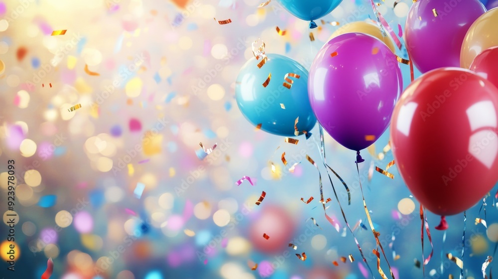 Festive Joy: Balloons and Confetti Celebration Festive Joy: Balloons and Confetti Celebration