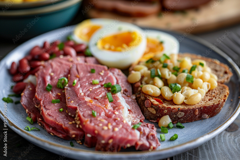 Delicious Meat and Bean Breakfast Delicious Meat and Bean Breakfast