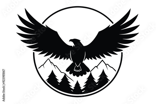 falcon silhouette vector illustration 