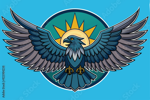 falcon silhouette vector illustration 
