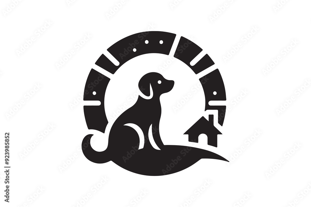 Obraz premium Dog icon logo and silhouette 