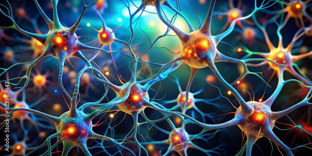 Neural Network A 3D Illustration of Interconnected Neurons, 3D, Neuron, Synapse, Neuroanatomy Neural Network A 3D Illustration of Interconnected Neurons, 3D, Neuron, Synapse, Neuroanatomy