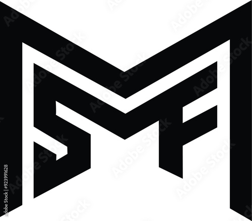 Abstract MSF logo design, vector, Geometrical abstract logos