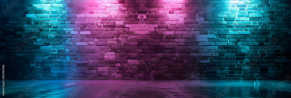 Teal and pink abstract brick wall Teal and pink abstract brick wall