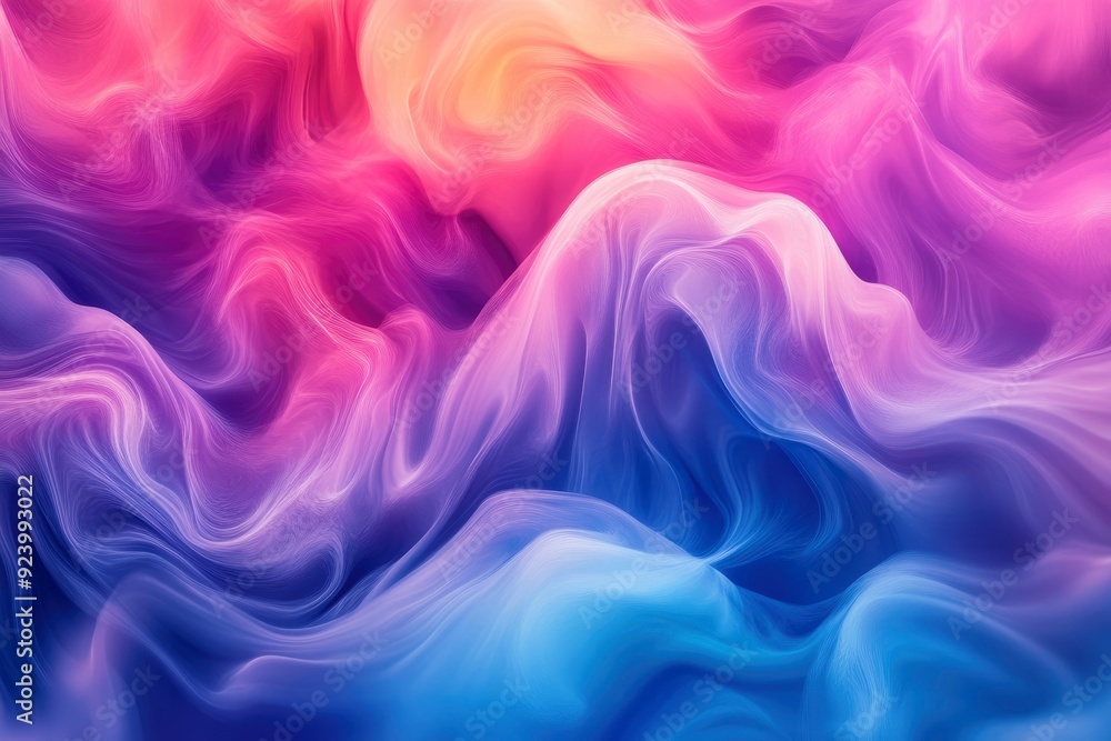 Obraz premium Soft and liquid color waves background, ai