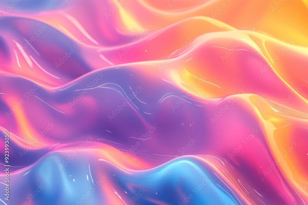 Obraz premium Soft and liquid color waves background, ai