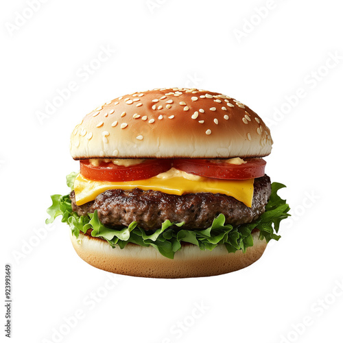 Delicious burger isolated.