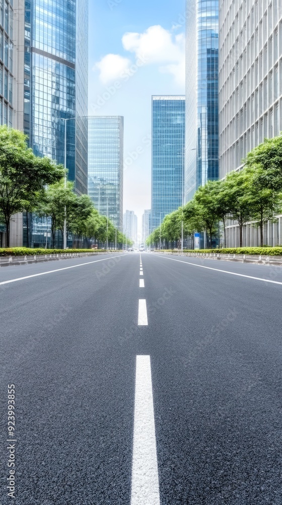 A vibrant urban landscape showcases busy roads lined with tall buildings and greenery, capturing the essence of modern city life during sunset A vibrant urban landscape showcases busy roads lined with tall buildings and greenery, capturing the essence of modern city life during sunset