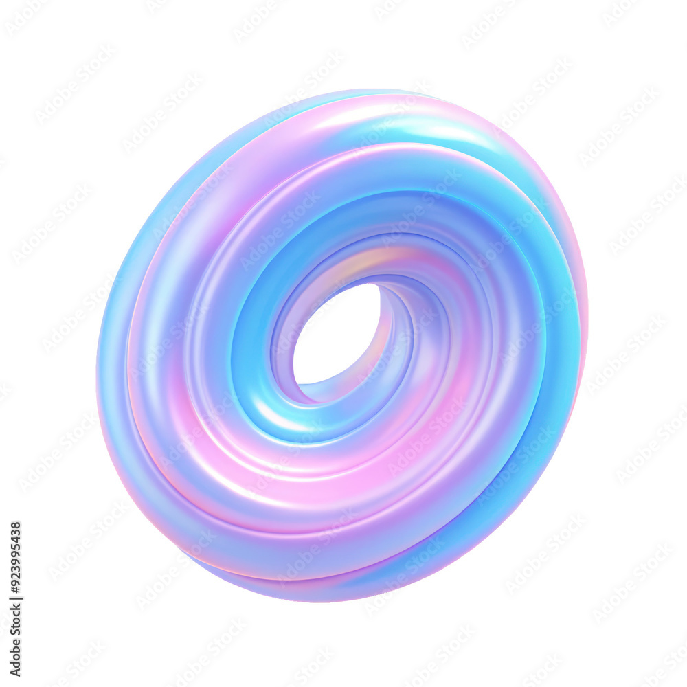 Iridescent 3D ring with a smooth circular form and pastel tones of blue, pink, and purple. The glossy and futuristic design gives a modern abstract feel. Isolated on transparent background, png. Iridescent 3D ring with a smooth circular form and pastel tones of blue, pink, and purple. The glossy and futuristic design gives a modern abstract feel. Isolated on transparent background, png.
