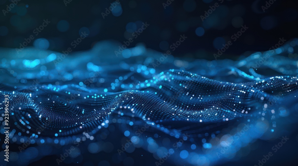 Abstract Blue Waves of Data Abstract Blue Waves of Data