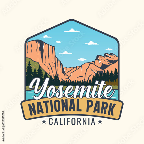 Yosemite National Park, California - Adventure t-shirt design for tourism