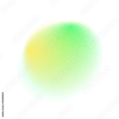 Color circle gradient noise gradation. Abstract colorful watercolor blur mesh shape on white background. Gradient aura, grain neon blob with noise effect vector illustration.