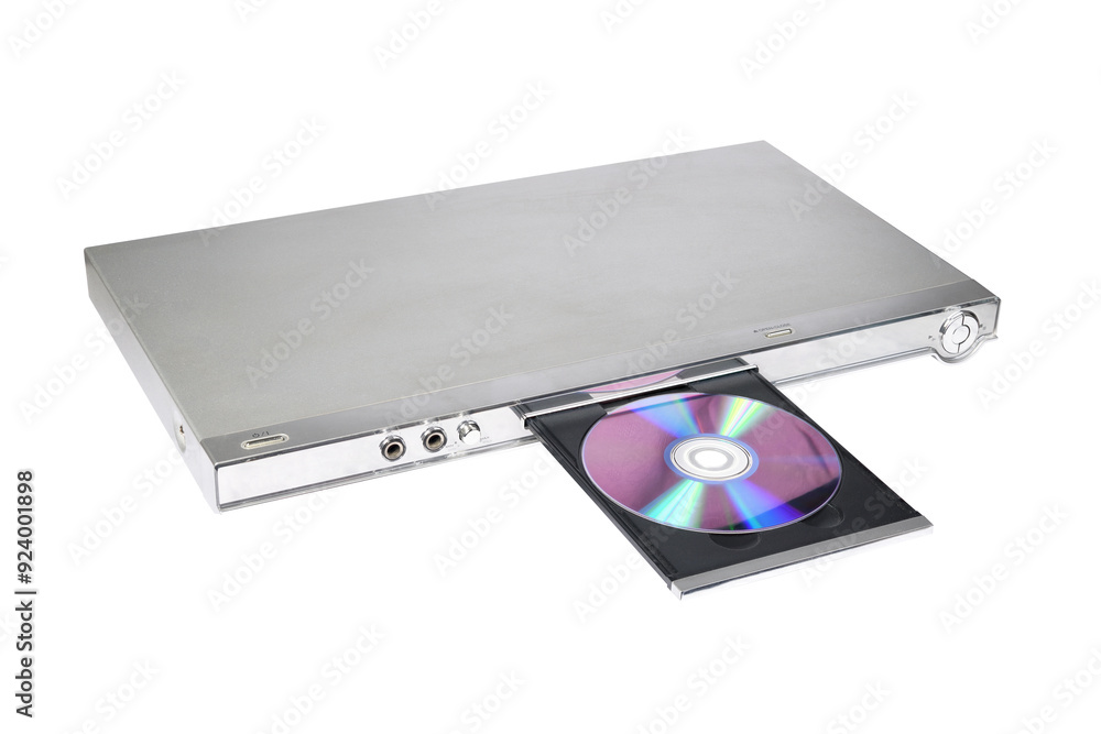 DVD VCD CD player isolated on white background.Stack. DVD VCD CD player isolated on white background.Stack.