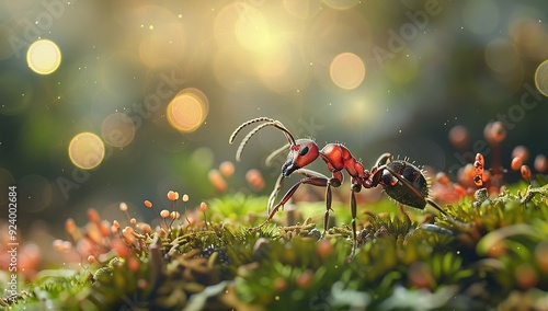 A macro shot of an ant photo