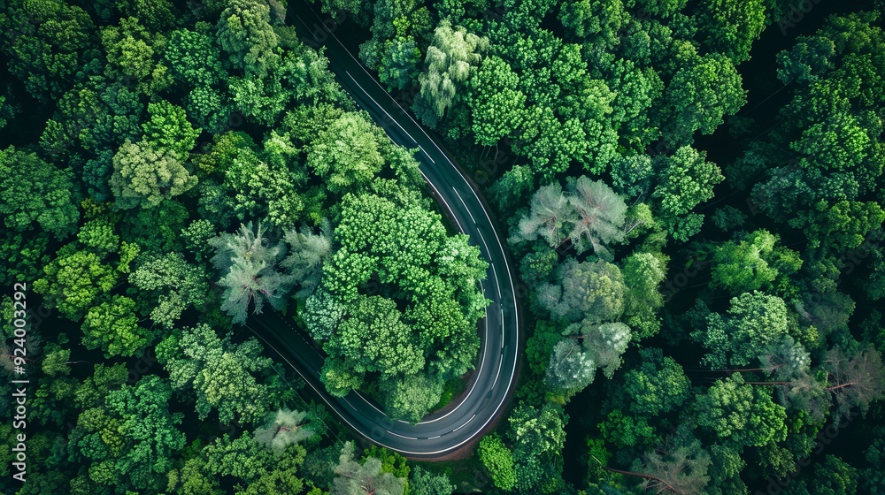 Aerial Photo Of Paved Road Surrounded By Trees Aerial Photo Of Paved Road Surrounded By Trees