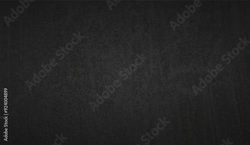 Realistic textured grunge vector dark black concrete wall background. Grunge texture background. Vector distressed texture. Dust overlay distress grain. Vector illustration.