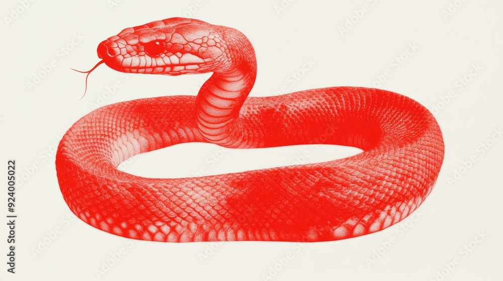 Fototapeta premium A minimalist calendar design for 2025 featuring a snake motif subtly integrated into the layout with a focus on sustainability and natural materials