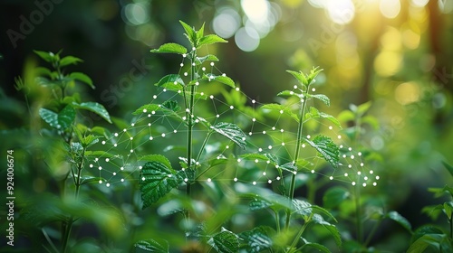 Visualize the benefits of sustainable disease treatments with a graphic showing reduced environmental impact, lower carbon emissions, and improved global health outcomes. high resolution