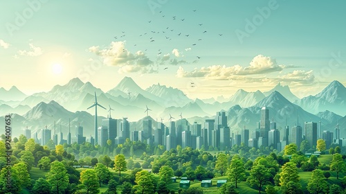 Create a detailed graphic explaining the role of carbon credits in achieving climate goals, featuring their impact on funding green projects and reducing global warming effects. high resolution