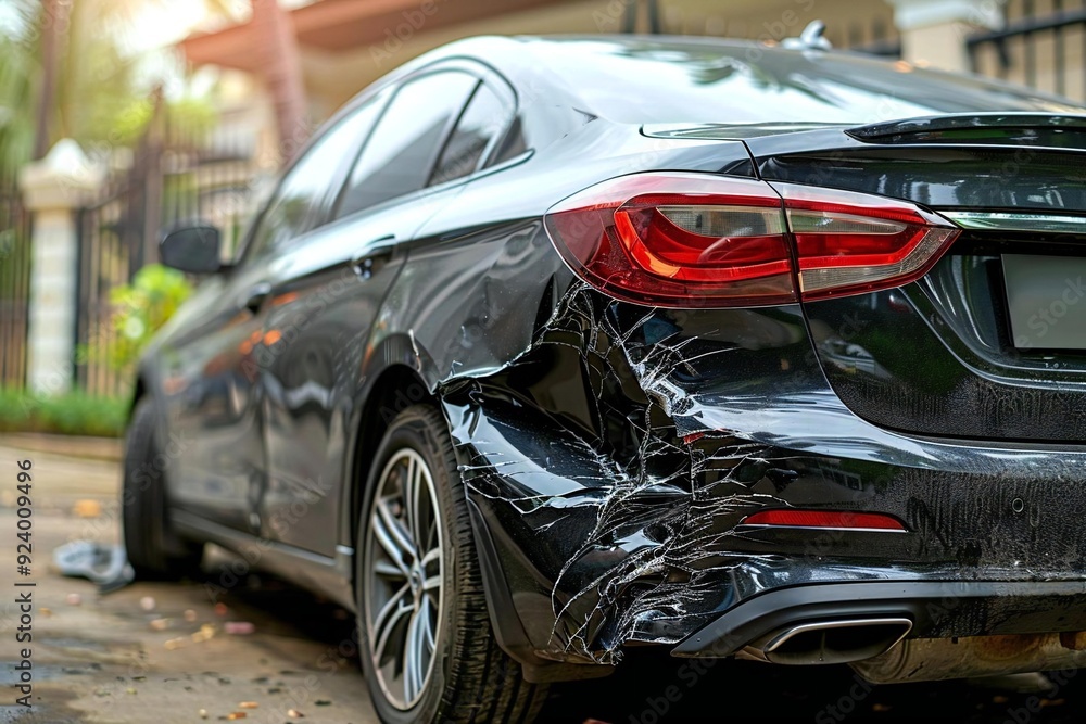 Before: The car bumper is dented and damaged. After: The beautiful car has been restored and repaired to perfection. Before: The car bumper is dented and damaged. After: The beautiful car has been restored and repaired to perfection.