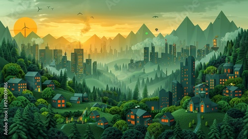 Create a graphic demonstrating how carbon credits contribute to reducing global emissions, featuring success stories and impactful projects that support sustainable development. high resolution