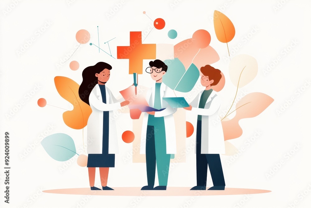Creative Collaboration of Diverse Scientists in Hand-Drawn Vector Art - Colorful Research Project Uniting Scientific Minds Creative Collaboration of Diverse Scientists in Hand-Drawn Vector Art - Colorful Research Project Uniting Scientific Minds