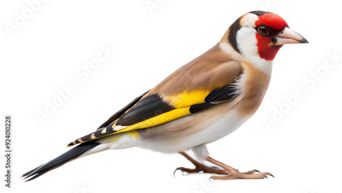 european goldfinch on a transparent background