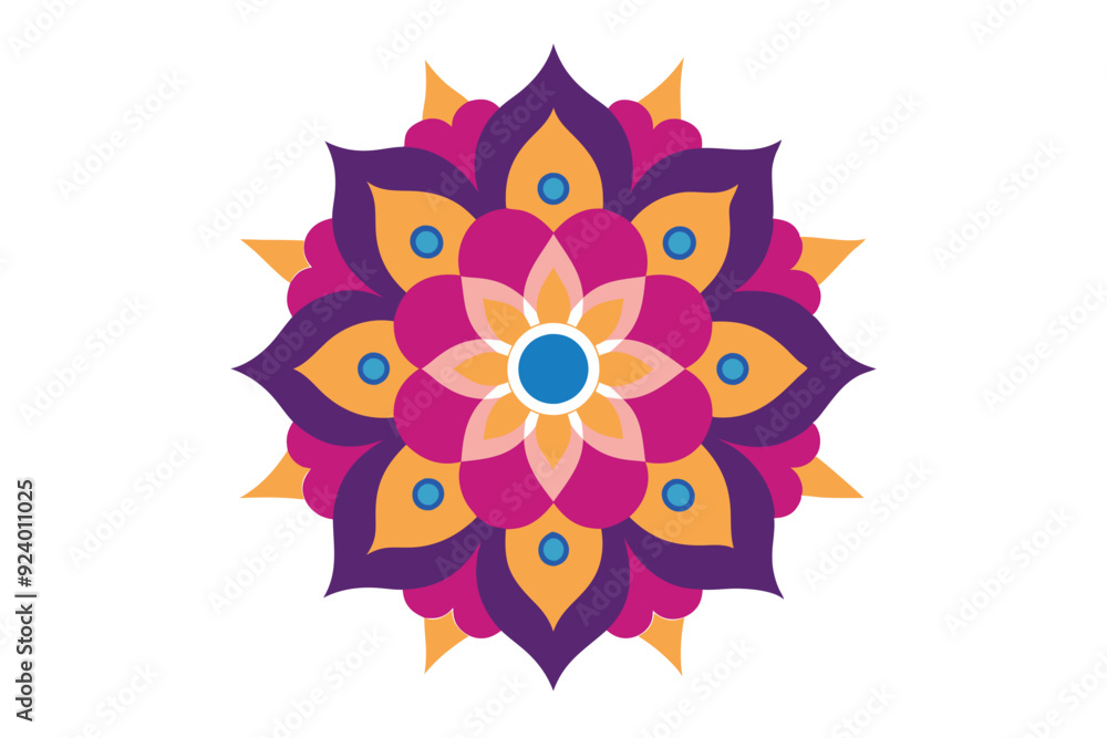Colorful mandala in hand drawn style Colorful mandala in hand drawn style