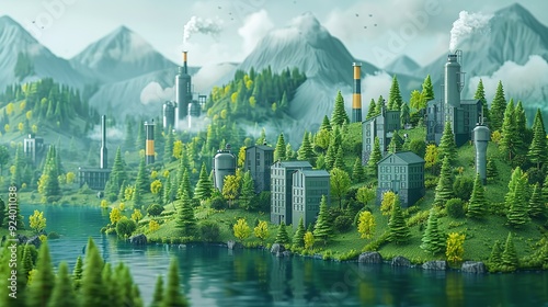 Create a graphic demonstrating how carbon credits can be used to offset emissions from various sectors, featuring examples of successful projects that reduce global warming impacts. high resolution