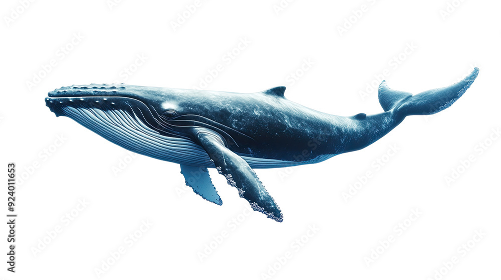 Fototapeta premium Whale transparent background
