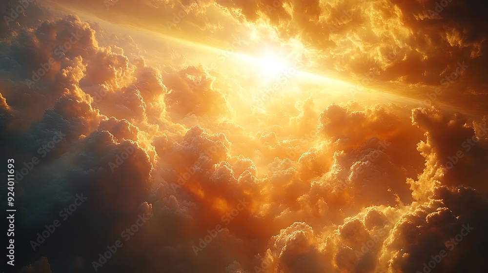 custom made wallpaper toronto digitalJesus Christ in the sky returning for the rapture, sky open up, bright, angels, trumpets, realistic, photo realistic