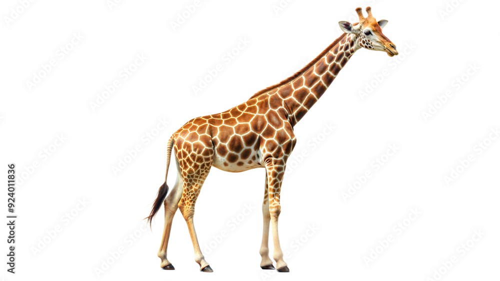Naklejka premium giraffe on a transparent background