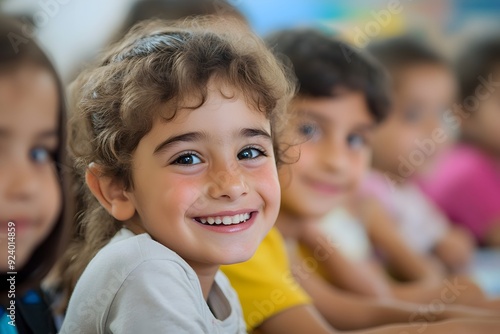 Happy children in a school