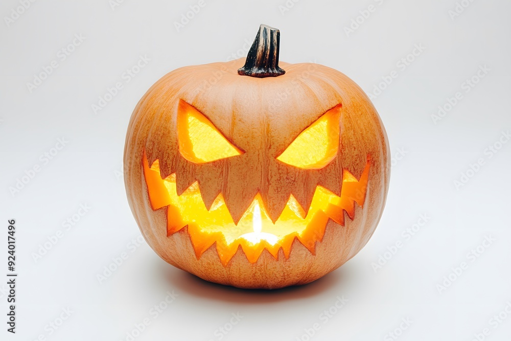 jack o lantern on the white background jack o lantern on the white background