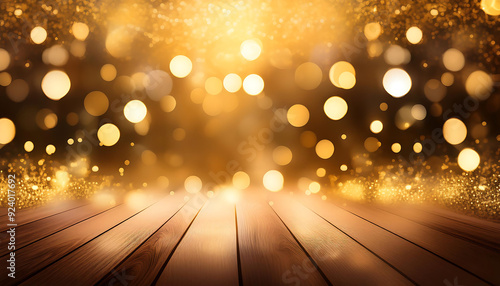  Magical Moments- Glittering Gold Bokeh- An abstract stage background featuring glittering g_1(425) photo