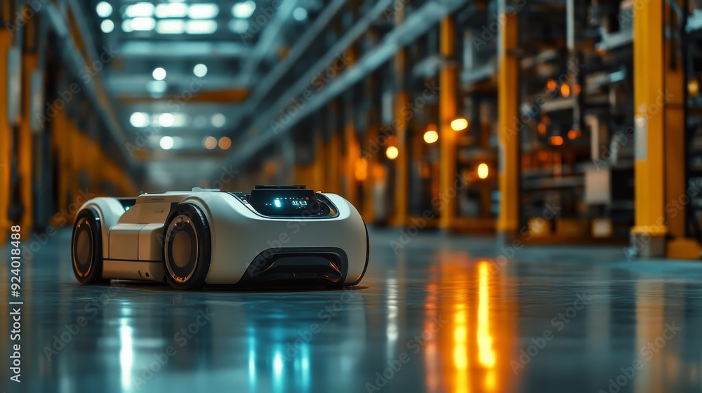 AI-Powered Predictive Maintenance in Factories: Robots and sensors predicting equipment maintenance needs. AI-Powered Predictive Maintenance in Factories: Robots and sensors predicting equipment maintenance needs.