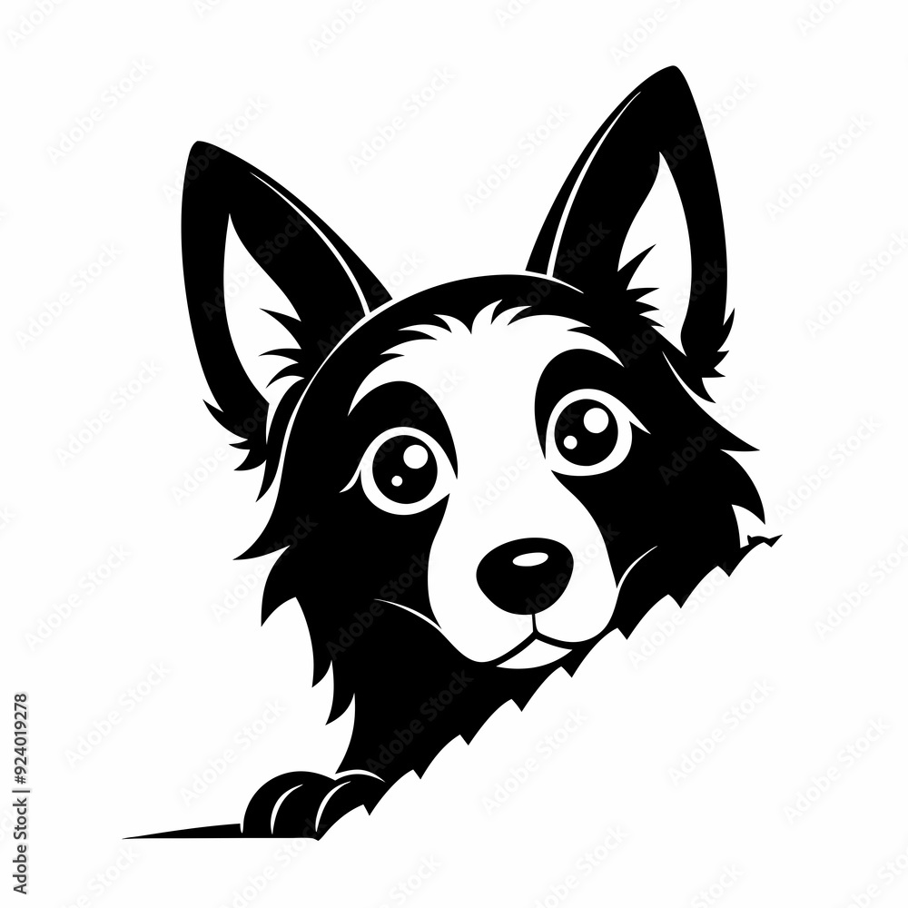 peeking-dog-clipart-silhouettes peeking-dog-clipart-silhouettes