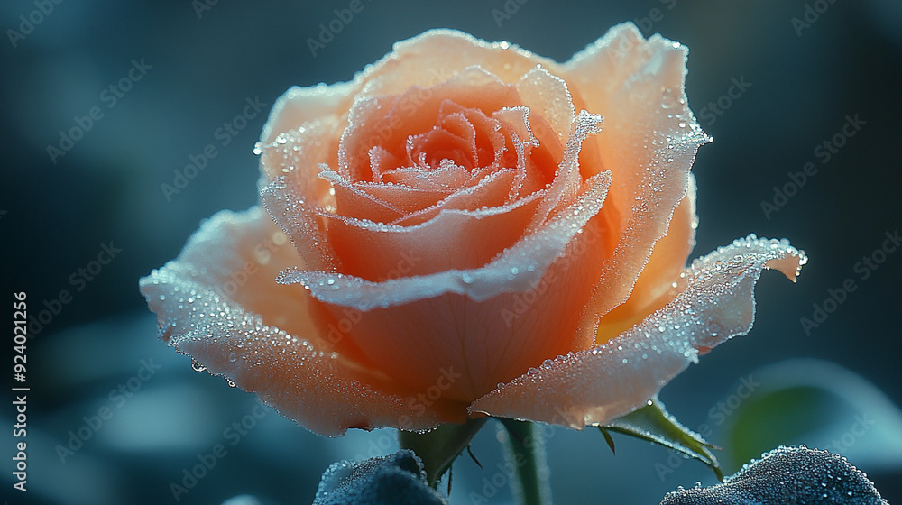 orange rose with dew drops orange rose with dew drops