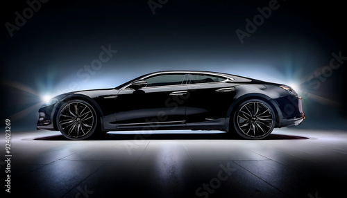  Modern Black Premium Car- A sleek and sophisticated image of a modern black premium car, il_1(456)
