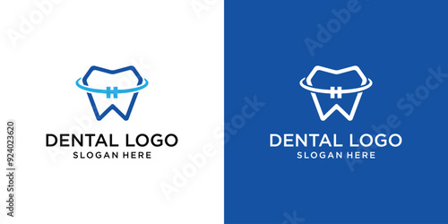 Braces Logo Design, Vector Teeth Logo Design