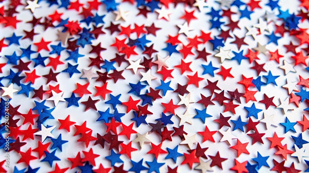 A festive background of red, white, and blue stars symbolizing celebration, patriotism, and unity. A festive background of red, white, and blue stars symbolizing celebration, patriotism, and unity.