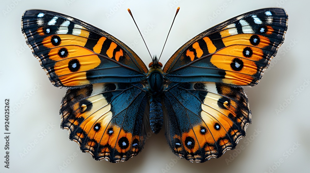 Close-Up of Butterfly with Vibrant Wings Spread Close-Up of Butterfly with Vibrant Wings Spread