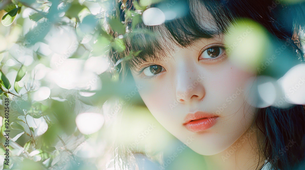 女, 女性, 女の子, 木, 森, 木陰, 木漏れ日, モデル, Woman, female, girl, tree, forest, shade, sunlight through trees, model 女, 女性, 女の子, 木, 森, 木陰, 木漏れ日, モデル, Woman, female, girl, tree, forest, shade, sunlight through trees, model